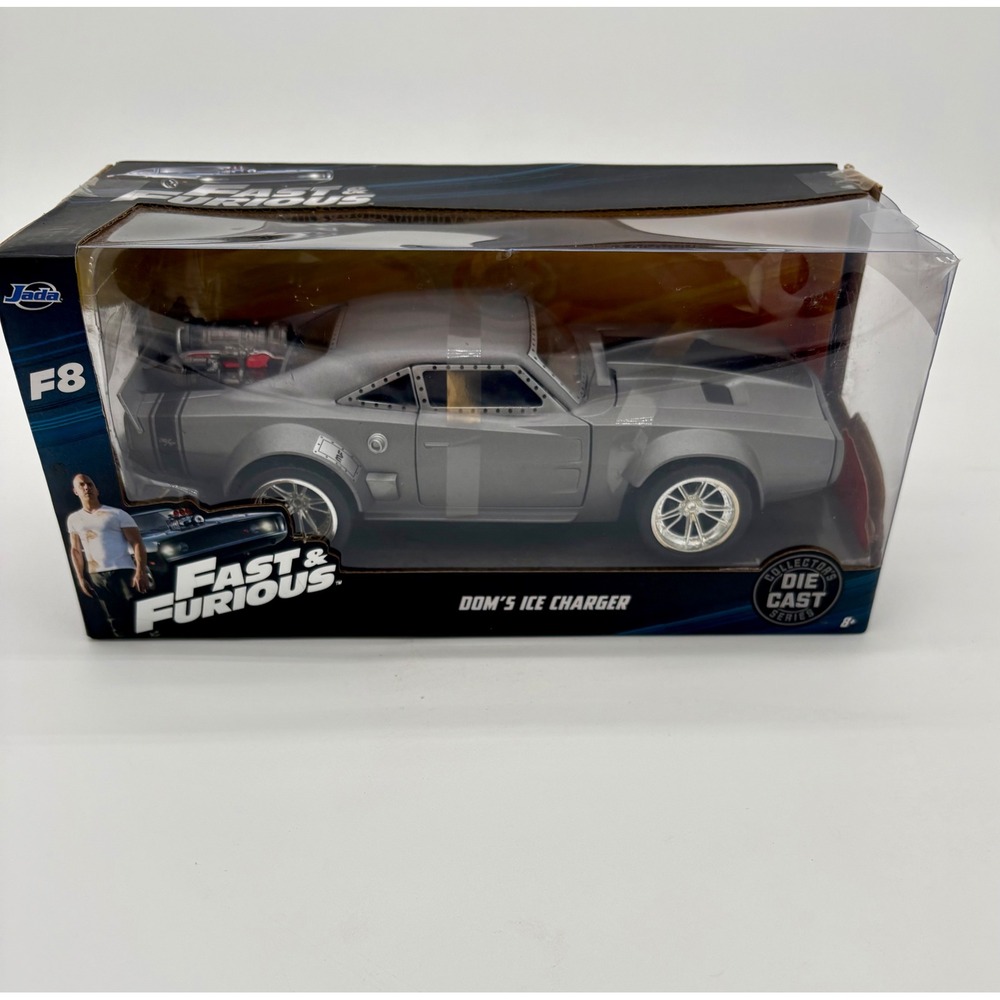 Jada Fast & Furious F8 Dom's Ice Charger Die-Cast Car Silver 1:24 Scale 98291